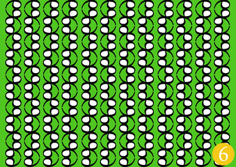 A pattern made from number 6, for wallpaper and decoration 