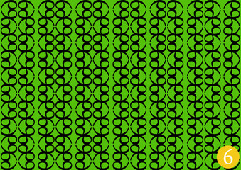 A pattern made from number 6, for wallpaper and decoration 