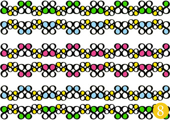 A pattern made from number 8, for wallpaper and decoration 