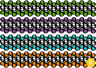 A pattern made from number 8, for wallpaper and decoration 