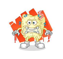 tooth decay monster vector. cartoon character © dataimasu