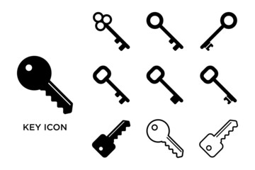 key icon set vector design template in white background