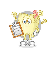 tooth decay schedule list vector. cartoon character
