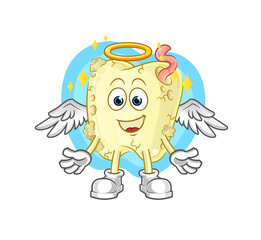 tooth decay angel with wings vector. cartoon character