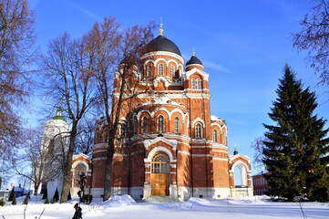 The Spaso-Borodinsky Monastery is an Orthodox convent of the Odintsovo Diocese of the Russian Orthodox Church, located on the Borodino field, near the village of Semenovskoye in the Borodino rural set