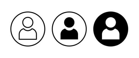 man, avatar, icon user profile Login vector, sign, symbol, logo, illustration, editable stroke, flat design style isolated on white