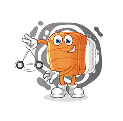 sushi hypnotizing cartoon. cartoon mascot vector