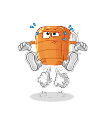 sushi fart jumping illustration. character vector