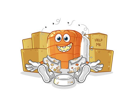 recommend clip art: sushi homeless character. cartoon mascot vector