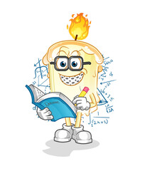 candle geek cartoon. cartoon mascot vector