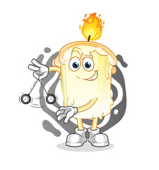 candle hypnotizing cartoon. cartoon mascot vector