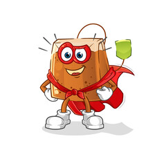 tea bag heroes vector. cartoon character