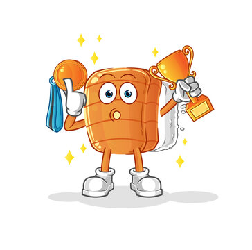 recommend clip art: sushi winner with trophie. cartoon character