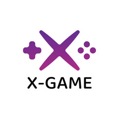 Obraz premium modern and simple letter x game logo design