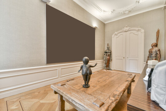 Opened doors to room for lectures in museum