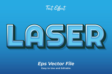 Laser text effect. editable and easy to use. premium vector