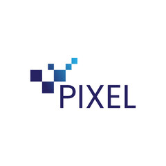 simple and modern pixel logo design