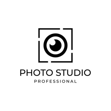 simple photo studio or camera studio logo design