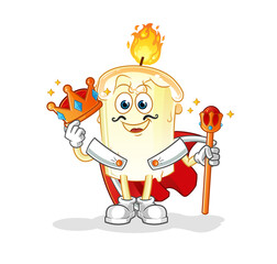 candle king vector. cartoon character