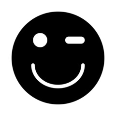 Fototapeta premium This emoticon icon can be used in various designs, both formal and non-formal. Suitable also used for fun-themed designs, rate marketplaces, children and others.