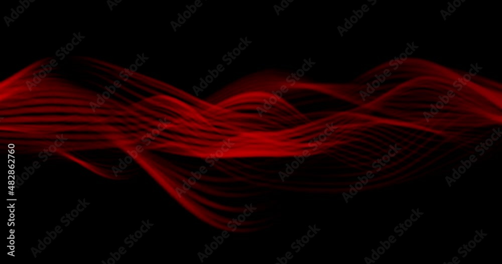 Canvas Prints abstract red wavy minimal background