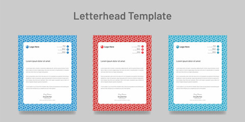 Professional letterhead design template for the corporate office. Vector design illustration. modern corporate letterhead template in a4 size