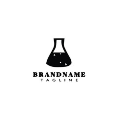 erlenmeyer logo template icon design black isolated vector illustration