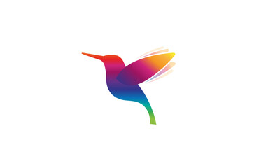 Creative Abstract Colorful Hummingbird Logo Vector Symbol Icon Sign Illustration