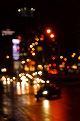 night city traffic blurred background