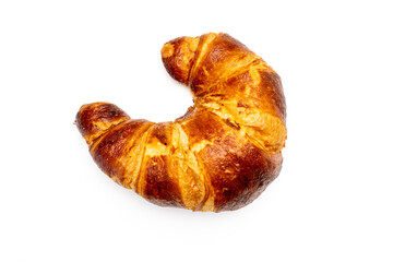 French croissant on a white background