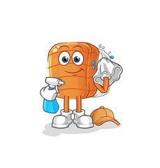 sushi cleaner vector. cartoon character