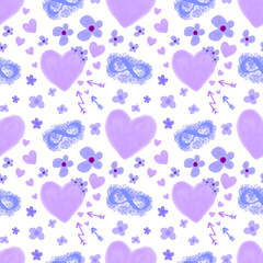 seamless pattern with hearts