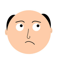Obraz premium Bald headed man Vector cartoon isolated 