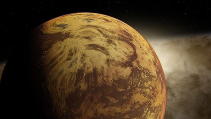 Abstract planets and space background