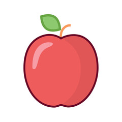 Vector color icon with an apple