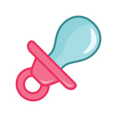 Vector color icon with baby pacifier