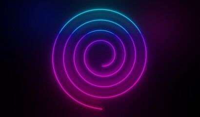 3d render of RGB neon light on darkness background. Abstract Laser lines show at night. Ultraviolet spectrum beam scene