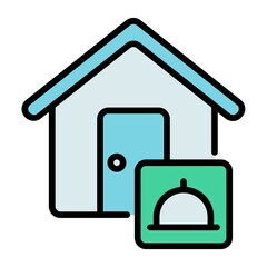 house Color line icon