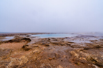 die unglaubliche Landschaft vom - Großer Geysir - auf Island