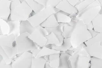 Empty white paper pieces isolated.