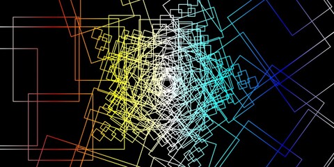 Colorful geometric abstract line art