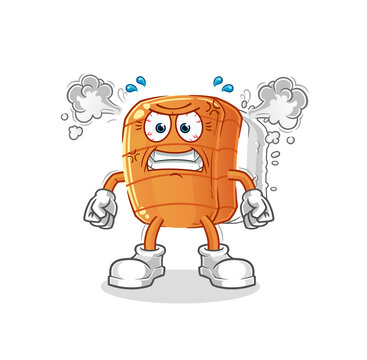 recommend clip art: sushi very angry mascot. cartoon vector