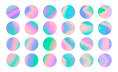 Abstract circles with blurred holographic texture foil.
