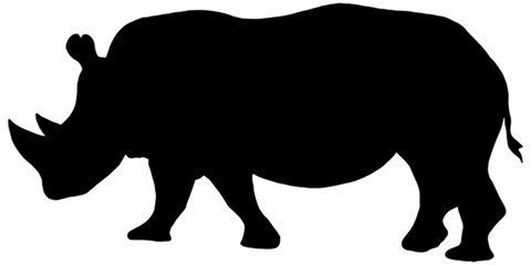 Rhinoceros silhouette vector