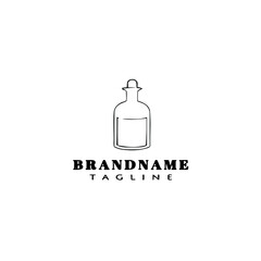 erlenmeyer cartoon logo template icon design isolated vector illustration