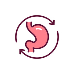 Stomach transplant line icon. Isolated vector element.