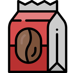 coffee bag filled outline icon