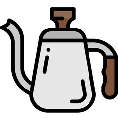 drip kettle filled outline icon
