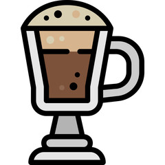 irish coffee filled outline icon