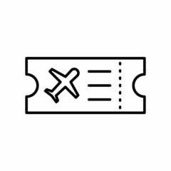 Fototapeta premium Airplane Ticket Icon Design Vector Logo Template Illustration Sign And Symbol
